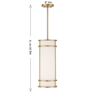 Porter One Light Mini Pendant in Warm Brass