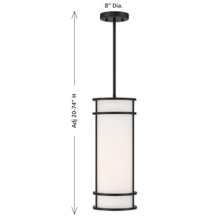 Porter One Light Mini Pendant in Matte Black
