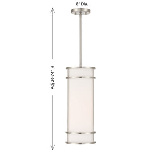 Porter One Light Mini Pendant in Satin Nickel
