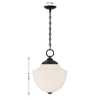 Montrose One Light Pendant in Matte Black