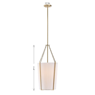 Joplin One Light Pendant in Noble Brass