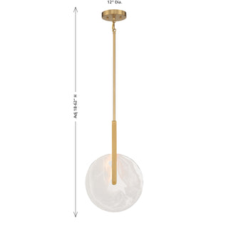 Ainslie LED Pendant in Warm Brass