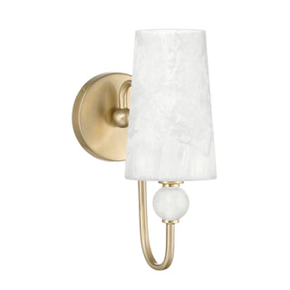 Sheldon One Light Wall Sconce in Noble Brass