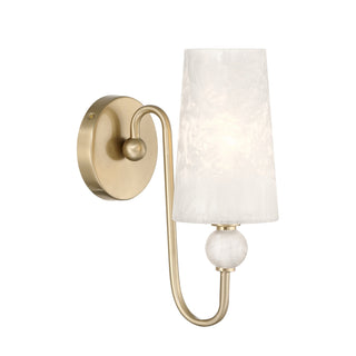 Sheldon One Light Wall Sconce in Noble Brass