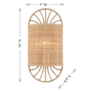 Shawnee One Light Wall Sconce in Warm Brass