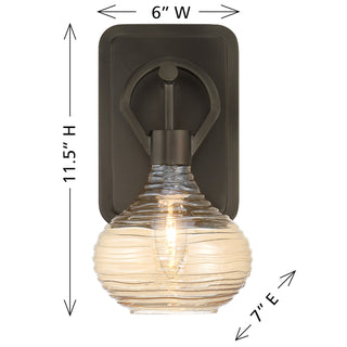 Sheriden One Light Wall Sconce in Mediterranean Bronze
