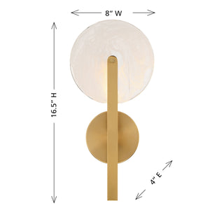 Ainslie LED Wall Sconce in Warm Brass