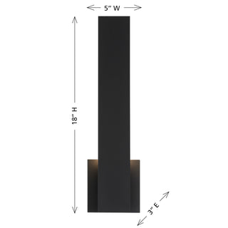 Davis LED Outdoor Wall Lantern in Black