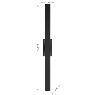 Davis LED Outdoor Wall Lantern in Black