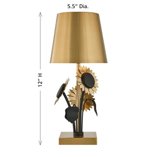 Posey LED Table Lamp in Brass and Black
