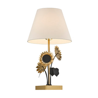 Amelia One Light Table Lamp in Brass and Black