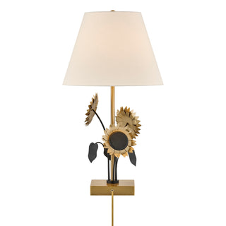 Amelia One Light Table Lamp in Brass and Black