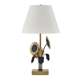 Amelia One Light Table Lamp in Brass and Black