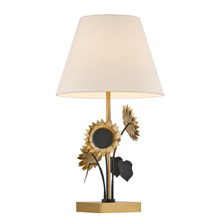 Amelia One Light Table Lamp in Brass and Black
