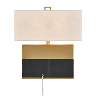 Oliver One Light Table Lamp in Honey Brown and Black