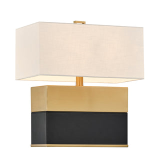 Oliver One Light Table Lamp in Honey Brown and Black