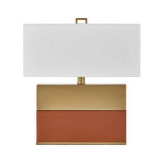 Oliver One Light Table Lamp in Honey Brown and Brown