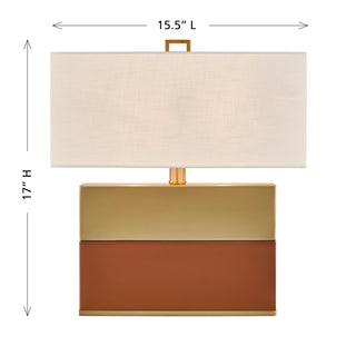 Oliver One Light Table Lamp in Honey Brown and Brown