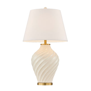 Viola One Light Table Lamp in White