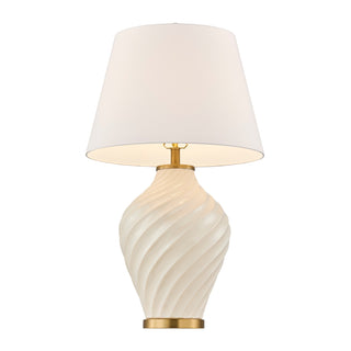 Viola One Light Table Lamp in White