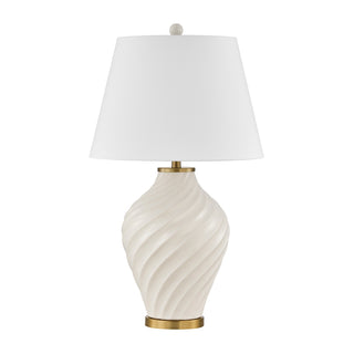 Viola One Light Table Lamp in White