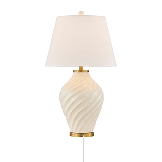 Viola One Light Table Lamp in White