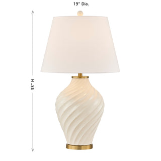 Viola One Light Table Lamp in White