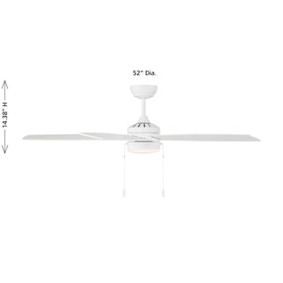52" Ceiling Fan in White