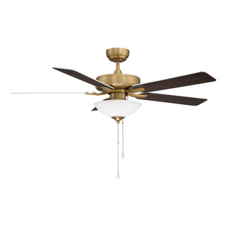 52" Ceiling Fan in Natural Brass