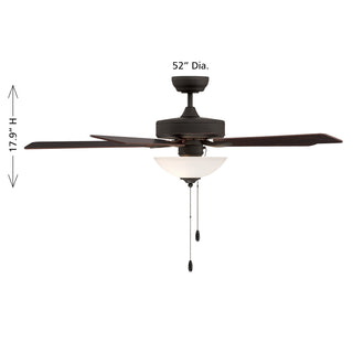 52" Ceiling Fan in Oil Rubbed Bronze