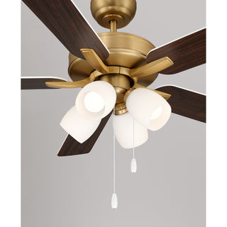 52" Ceiling Fan in Natural Brass