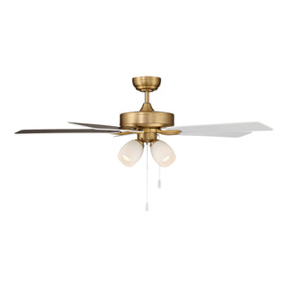52" Ceiling Fan in Natural Brass