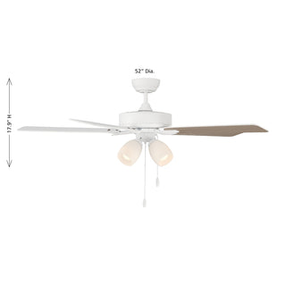 52" Ceiling Fan in White