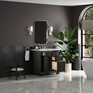 36 Inch Brookfield Freestanding Vanity in Black Onyx / Eternal Jasmine Pearl Top