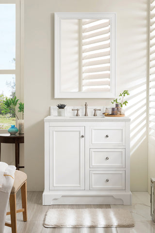 37.25 Inch De Soto Freestanding Vanity in Bright White / Lime Delight Top