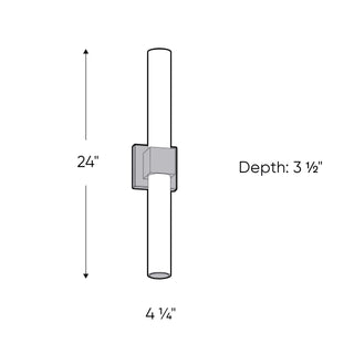 24 Inch CCT Glass LED Vanity Light