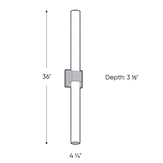 36 Inch CCT Glass LED Vanity Light