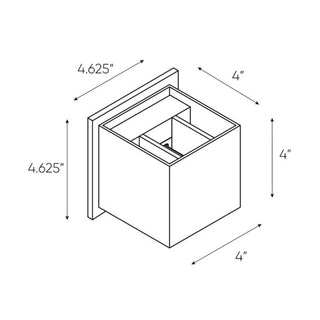 Square Directional Up/Down LED Wall Sconce