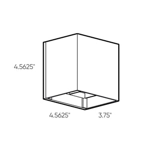 4 Inch Square Directional Up/Down LED Wall Sconce CCT