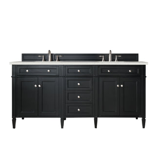 72 Inch Brittany Freestanding Vanity in Black Onyx / Lime Delight Top
