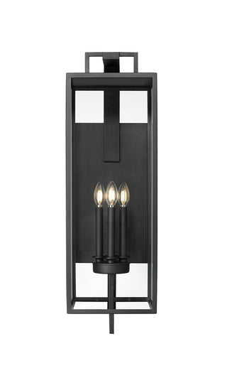 Lamont 34" High 4-Light Outdoor Wall Sconce - Textured Black