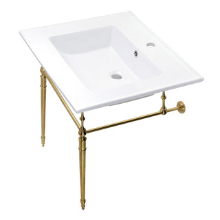 Edwardian 25.19 Inch Console Sink in White