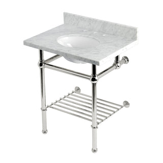Templeton 30 Inch Console Sink in Carrara Marble