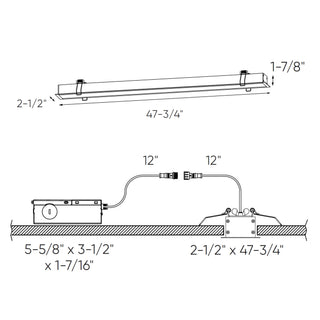Recessed linear 48" - 120-277-347V, 0-10V dimming, 5CCT