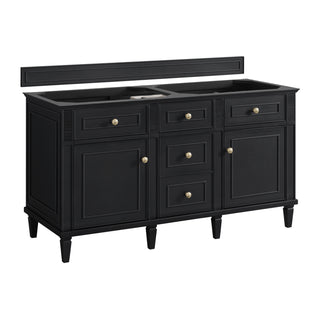60 Inch Lorelai Freestanding Vanity in Black Onyx / Lime Delight Top