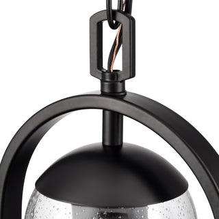 Luxio 8.25" Wide 1-Light Outdoor Hanging Lantern - Powder Coated Black
