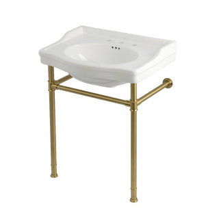 Victorian 29.94 Inch Console Sink in White