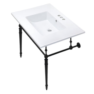 Edwardian 31.13 Inch Console Sink in White