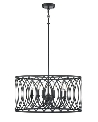 Arelyn 23" Wide 6-Light Pendant - Matte Black