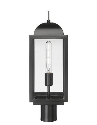 Beaufort 21.25" High 1-Light Outdoor Post Lantern - Powder Coated Black